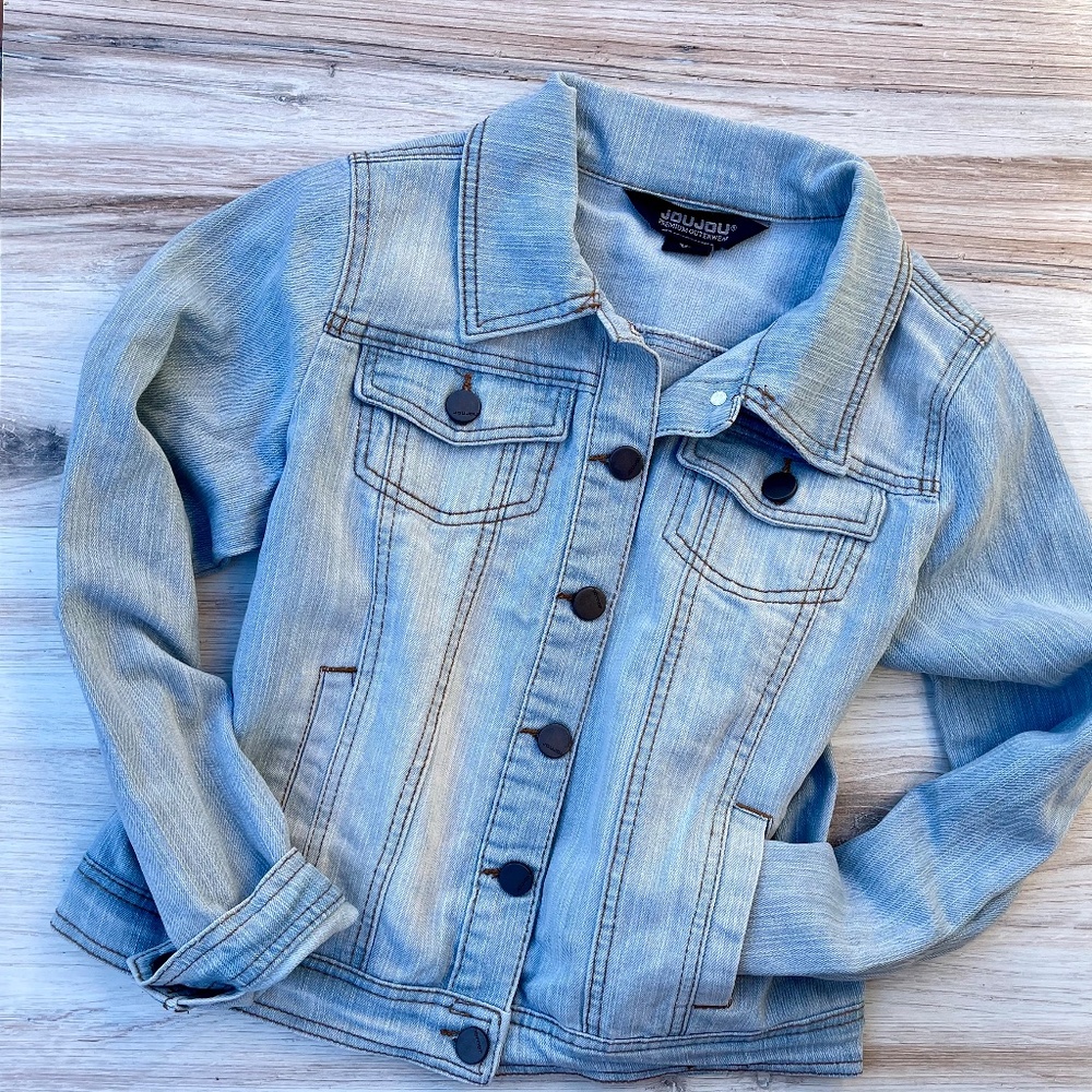NWOT - Jou Jou Kids' Denim Jacket in Light Blue - M-L-XL
